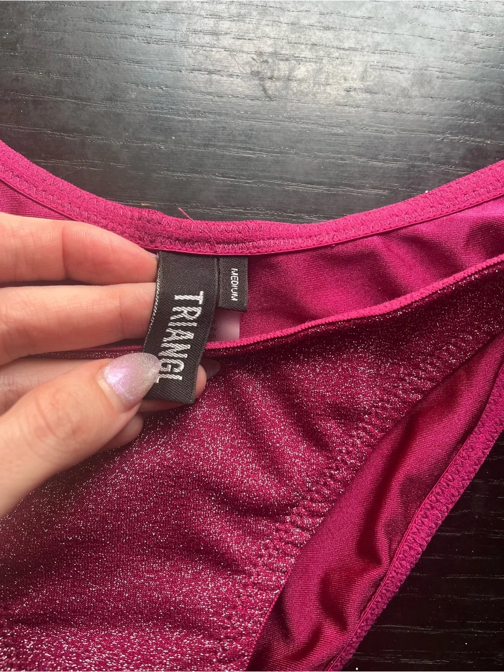 triangl swimwear Shimmery burgundy Bikini Bottom